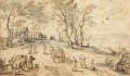 Les villageois en route vers le marché flamand Jan Brueghel l’Ancien